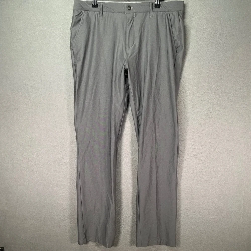 Adidas‎ Golf Pants Mens 34x34 Gray Stretch Performance Lightweight